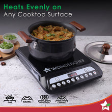 Load image into Gallery viewer, Ebony Hard Anodized Biryani Handi with Lid 3.5 L | Black