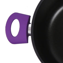 Load image into Gallery viewer, Elite Non-stick Casserole with Lid, Induction Bottom, Soft-touch Handle, Virgin Grade Aluminium, PFOA/Heavy metals free, 4mm rim, Purple, 2 Years Warranty