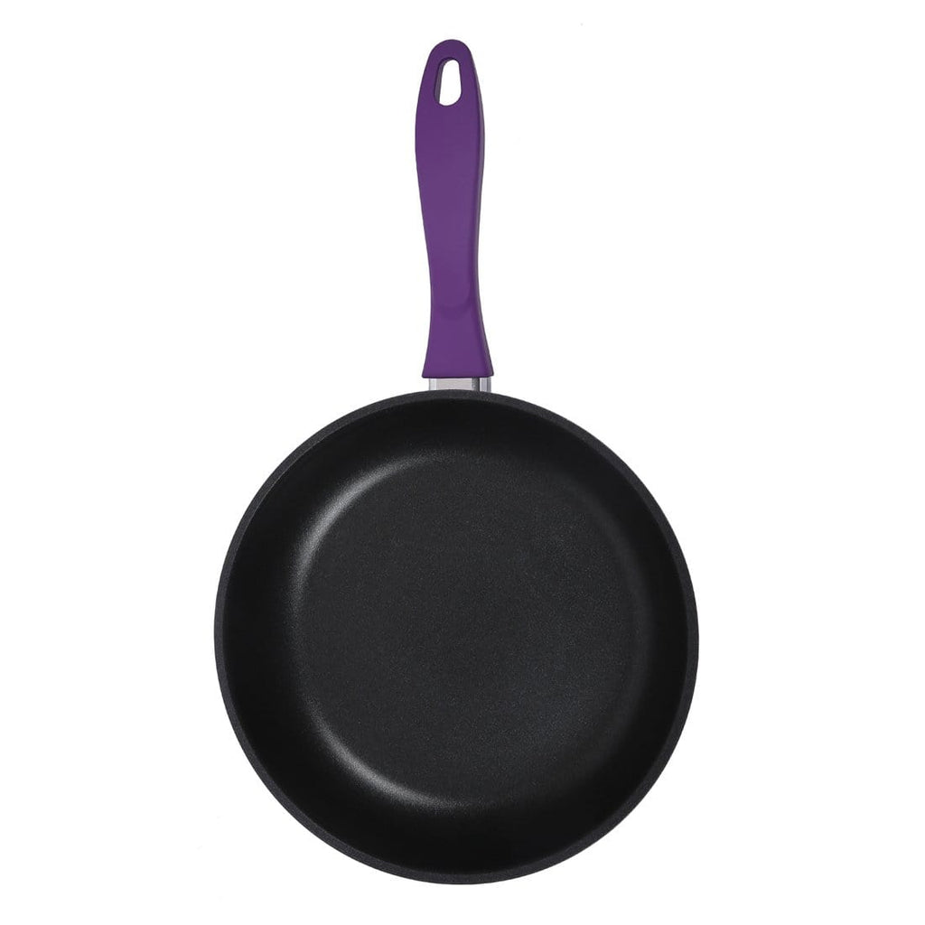 Elite Non-stick Cookware Set, 3Pc (Frying Pan, Dosa Tawa, Waterlily Slotted Turner),Induction Bottom, Soft-touch Handles, Virgin Grade Aluminium, PFOA/Heavy Metals Free, 2 Years Warranty, Purple