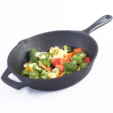 Load image into Gallery viewer, Forza Cast-iron 24 cm Fry Pan, Pre-Seasoned Cookware, Induction Friendly, 3.8 mm