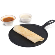 Load image into Gallery viewer, Forza Cast-Iron 27 cm Dosa Tawa Pan | Pre-Seasoned Cookware | Induction Friendly | 4 mm | With Lifetime Exchange Warranty