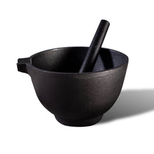 Load image into Gallery viewer, Forza pre-seasoned cast-iron mortar &amp; pestle