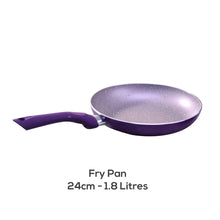 Load image into Gallery viewer, Galaxy Festival 4pcs Cookware Set | Casserole with Lid, Fry Pan, Kadhai | Induction Friendly | Cool Touch Bakelite Handles | Pure Grade Aluminium| PFOA Free| 2 Years Warranty | Purple