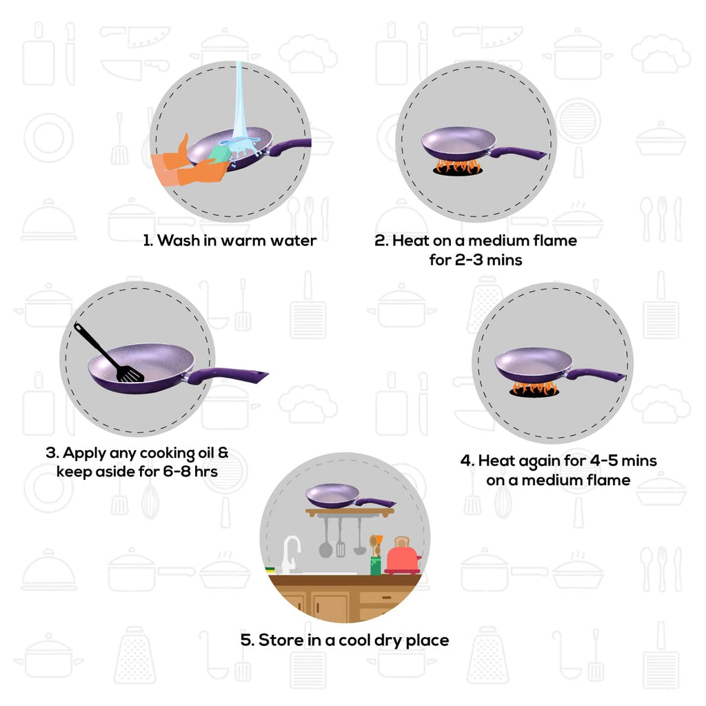 Galaxy Festival 4pcs Cookware Set | Casserole with Lid, Fry Pan, Kadhai | Induction Friendly | Cool Touch Bakelite Handles | Pure Grade Aluminium| PFOA Free| 2 Years Warranty | Purple