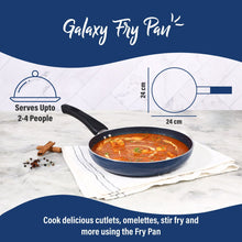 Load image into Gallery viewer, Galaxy Fry Pan 24 cm, 1.3 litres, Midnight Blue, 2 Years Warranty