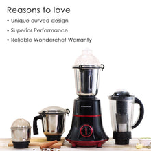 Load image into Gallery viewer, Glory Mixer Grinder,  750 W with 4 Stainless Steel Jars and Anti-rust Stainless Steel Blades, Ergonomic Handles, 5 Years Warranty on Motor