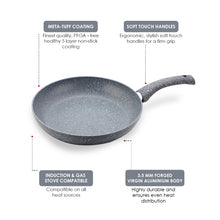 Load image into Gallery viewer, Granite 26 cm Non-Stick Fry Pan | 2 L | Grey | 5 Layer PFOA Free Non-Stick Coating | Compatible with Hot Plate, Hobs, Gas Stove, Ceramic Plate and Induction cooktop | 2 Years Warranty