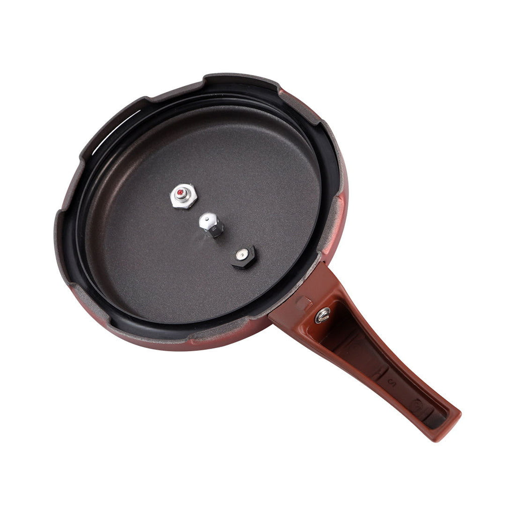 HealthGuard 3L Induction Base Aluminium Nonstick Pressure Cooker with Outer Lid, Maroon