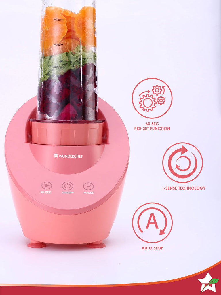 Magneto Blender | Smoothie & Juice Maker | World’s Safest with Magnetic Induction Tech | Variable Speed | Automatic with 60-sec auto-stop | Portable with Sipper Jar | 2-Year Warranty