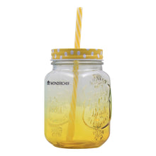 Load image into Gallery viewer, Mason Jar Set 450Ml (Yellow And Blue)