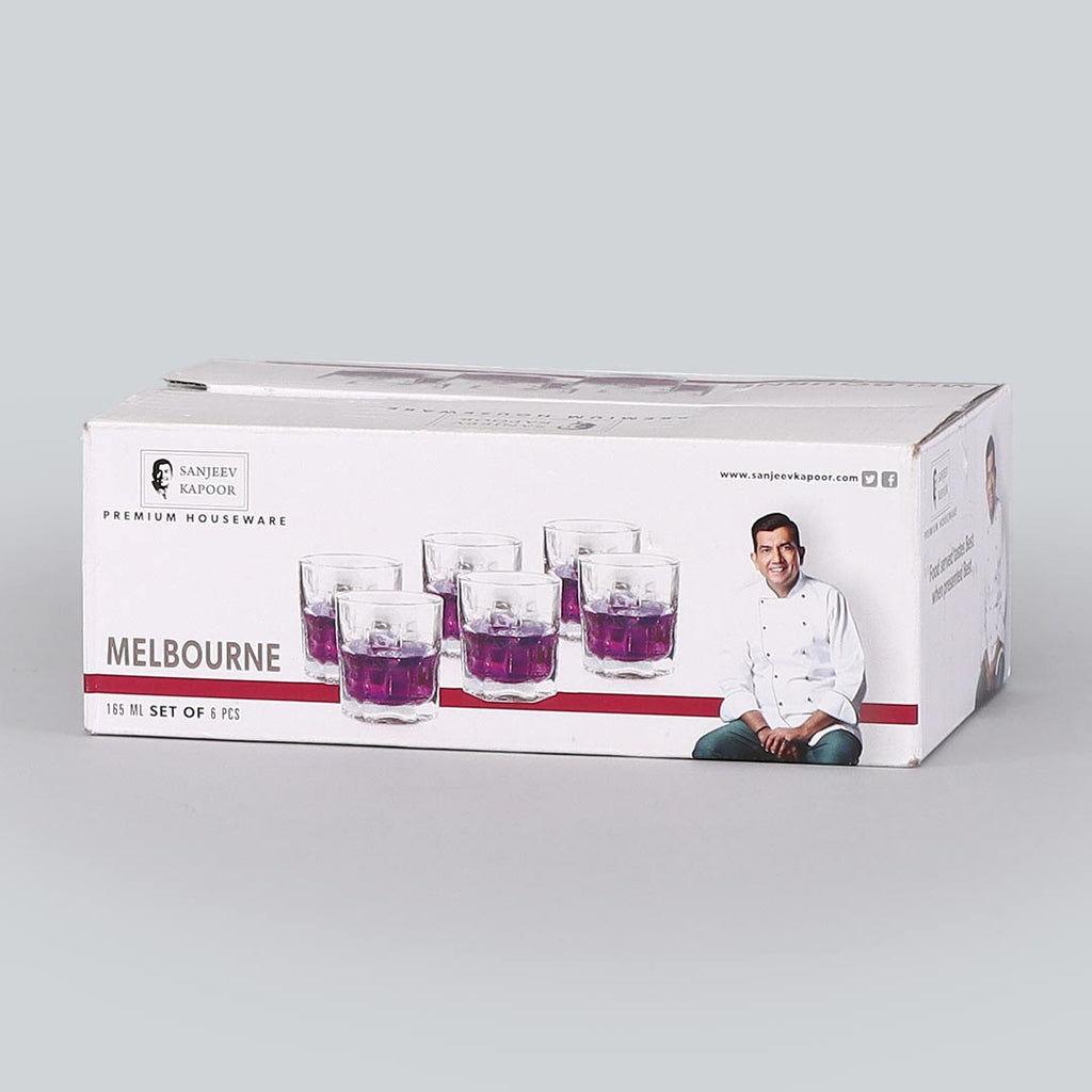 Melbourne Whisky Glass Set 285 ml Set Of 6 By Wonderchef