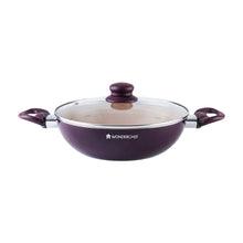 Load image into Gallery viewer, Milano Set Burgundy 24 cm, Wok, Fry Pan, Dosa Tawa, Meta Tuff - non - stick coating, Pure grade Aluminum,