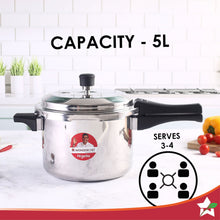 Load image into Gallery viewer, Nigella Tri-Ply 5L Outer Lid Pressure Cooker, 5 Years Warranty