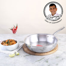 Load image into Gallery viewer, Nigella Tri-ply Stainless Steel 20 cm Fry Pan | 1.1 Litre | 2.5mm Thickness | With Induction base | Compatible with all cooktops | Riveted Cool-Touch Handle | 10 Year Warranty