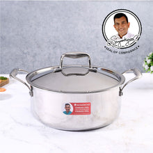 Load image into Gallery viewer, Nigella Tri-ply Stainless Steel 24 cm Casserole | 4.8 Litres | 2.6mm Thickness | Induction base | Compatible with all cooktops | Riveted Cool-Touch Handle | 10 Year Warranty