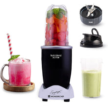 Load image into Gallery viewer, Nutri-blend Activ Mixer Grinder Blender, Smoothie Maker, 500W 22000 RPM 100% Full Copper Motor, 2 Unbreakable BPA Free Jars, SS Blades, 2 Year Warranty, Recipe book by Chef Sanjeev Kapoor, Black