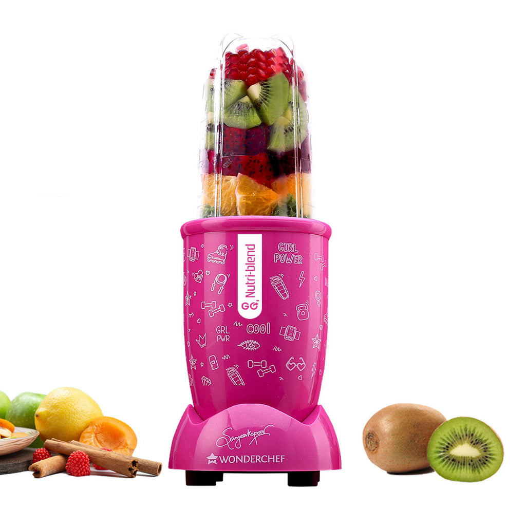 Nutri-blend GO, 22000 RPM 100% Full Copper Motor, 1 Unbreakable Jar, 400 W, 2 Years Warranty, Recipe book by Chef Sanjeev Kapoor, Pink