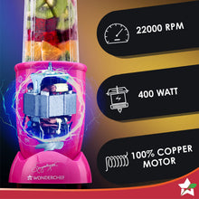 Load image into Gallery viewer, Nutri-blend GO, 22000 RPM 100% Full Copper Motor, 1 Unbreakable Jar, 400 W, 2 Years Warranty, Recipe book by Chef Sanjeev Kapoor, Pink