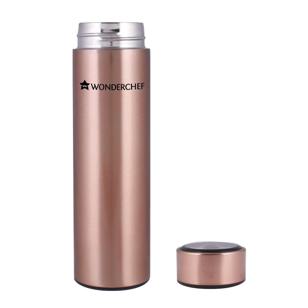 Nutri-Bot, 480ml, Double Wall Stainless Steel Vacuum Insulated Hot and Cold Flask, Steel Micro-filter, Spill & Leak Proof, 2 Years Warranty