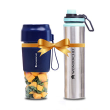 Load image into Gallery viewer, Nutri-cup Portable Blender + Sippy Stainless Steel Bottle, Gift Combo, For Family and Friends, Gift for Diwali and Other Festivals, House Warming