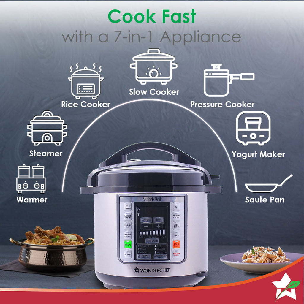 Nutri-Pot 6L Electric Pressure Cooker with 7-in-1 Functions