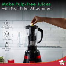 Load image into Gallery viewer, Platinum Mixer Grinder 750W with 4 Stainless Steel Jars And Anti-Rust Stainless Steel Blades, Ergonomic Handles, 5 Years Warranty On Motor,  Black &amp; Crimson