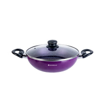 Load image into Gallery viewer, Platinum Non-stick Cookware Set, 4Pc (Wok with Lid, Fry Pan, Dosa Tawa), Cool Touch Bakelite Handles, Pure Grade Aluminium, PFOA free, Induction Friendly, 2.5 mm, 2 Years Warranty, Purple