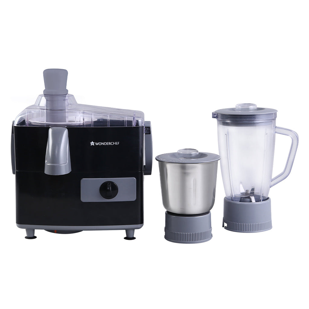 Prato Juicer Mixer Grinder, 500W, 2 Jars, 2 Years warranty, Black