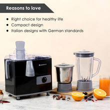 Load image into Gallery viewer, Prato Juicer Mixer Grinder, 500W, 2 Jars, 2 Years warranty, Black