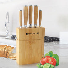 Load image into Gallery viewer, Razor Knife Block Set, Anti-rust Stainless Steel, Straight and Serrated Knives, 20.3 CM