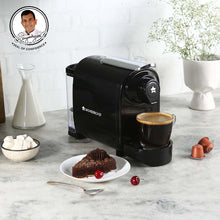 Load image into Gallery viewer, Regalia Capsule Coffee Machine with Frother | Perfect Coffee Base | Compatible with Starbucks and Coffeeza Capsules | 3 Coffee Shot options - Ristretto, Espresso, Lungo | Patented Capsule Ejection System | 1400W | 2 Year Warranty