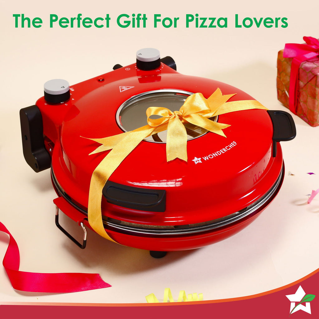 Regalia Pizza Maker | 1200W | Crispy Pizzas in 5 Minutes | Wood Fried Pizzas Like Taste | Lava Stone Base for Golden Crust | 12-Inch Diameter | Easy to Clean | 2 Year Warranty