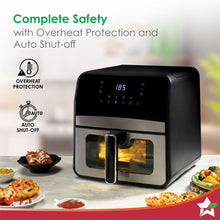 Load image into Gallery viewer, Regenta Digital Air Fryer with Window | 1800W, 6.5L | Rapid Air Technology | Auto Resume &amp; Shut-off | Touch Screen | Fry, Bake, Grill, Roast | 2 Year Warranty