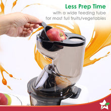 Load image into Gallery viewer, Regenta Full Fruit Juicer | Professional Cold Press | High Juice Yield | 240W | 55 RPM | Fine Strainer | All-in-1 Fruit &amp; Vegetable Juicer | White | 2 Year Warranty