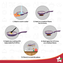 Load image into Gallery viewer, Royal Velvet 20 cm Non-Stick Fry Pan with Induction Bottom &amp; Soft-Touch Handle | Virgin Grade Aluminium | PFOA &amp; Heavy Metals Free | 3 mm thick | 1.2 litres | 2 Years Warranty | Purple