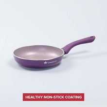 Load image into Gallery viewer, Royal Velvet Non-Stick 26 cm Fry Pan with Induction Bottom &amp; Soft-Touch Handle | Virgin Grade Aluminium | PFOA &amp; Heavy Metals Free | 3 mm thick | 2.1 litres | 2 Years Warranty | Purple