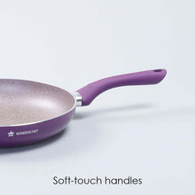 Load image into Gallery viewer, Royal Velvet Non-Stick 26 cm Fry Pan with Induction Bottom &amp; Soft-Touch Handle | Virgin Grade Aluminium | PFOA &amp; Heavy Metals Free | 3 mm thick | 2.1 litres | 2 Years Warranty | Purple