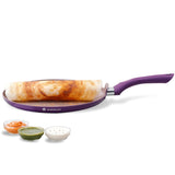 Royal Velvet Non-stick 28cm Dosa Tawa I Induction Ready | Soft-touch handles |Non – Toxic I Virgin Aluminium| 3 mm thick | 1.8 litres | 2 year warranty | Purple