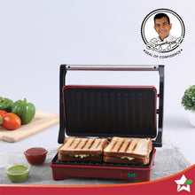 Load image into Gallery viewer, Sanjeev Kapoor Tandoor Mini Plus | Crimson Edge Electric Contact Grill &amp; Sandwich Maker| 3-in-1 Toaster, Griller &amp; Sandwich Maker| Cool Touch Handle|Auto Shut Off | 1 Year Warranty| Red