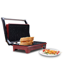 Load image into Gallery viewer, Sanjeev Kapoor Tandoor Mini | Crimson Edge Electric Contact Grill &amp; Sandwich Maker | 3-in-1 Appliance | 700 Watt | Healthy Non-Stick Coating | 1 Year Warranty | Red