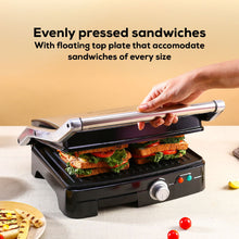 Load image into Gallery viewer, Sanjeev Kapoor Tandoor Professional Plus | Electric Contact Grill &amp; Sandwich Maker| Thermostat Control | Auto Shut Off| LED Indicator| 2 Year Warranty | Black &amp; Silver