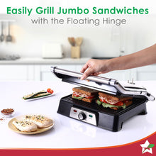 Load image into Gallery viewer, Sanjeev Kapoor Tandoor Professional| Electric Contact Grill &amp; Sandwich Maker|3-in-1 Appliance|2000 Watt|180 Degree Grilling|Cool Touch Handle|LED Indicator|2 Year Warranty|Black &amp; Silver