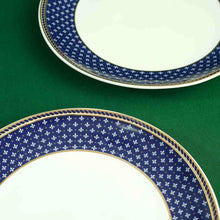 Load image into Gallery viewer, Sicilia Fine Bone China 8&quot; Quarter Plate - Royal Blue - Set of 2 pcs