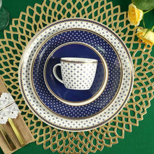 Load image into Gallery viewer, Sicilia Fine Bone China Cup &amp; Saucer Set - Royal Blue - Set of 2 Pcs