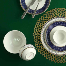 Load image into Gallery viewer, Sicilia Fine Bone China Dinner Set - Royal Blue - 20 Pcs Set