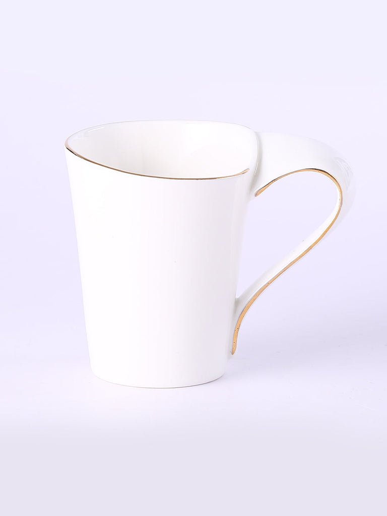 Sicilia Solid White Mugs 190 ml Set of 2