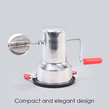 Load image into Gallery viewer, Stainless Steel Coconut Scraper for Kitchen, Vacuum Base, Rotatable Handle, Manual Operation, Silver