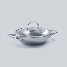 Load image into Gallery viewer, Stanton 24 cm Non-stick Kadhai/Kadai with Lid - 2 Litre | 3 ply steel