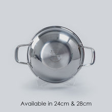 Load image into Gallery viewer, Stanton 28 cm Non-stick Kadhai/Kadai with Lid - 3.4 Litre | 3 ply steel