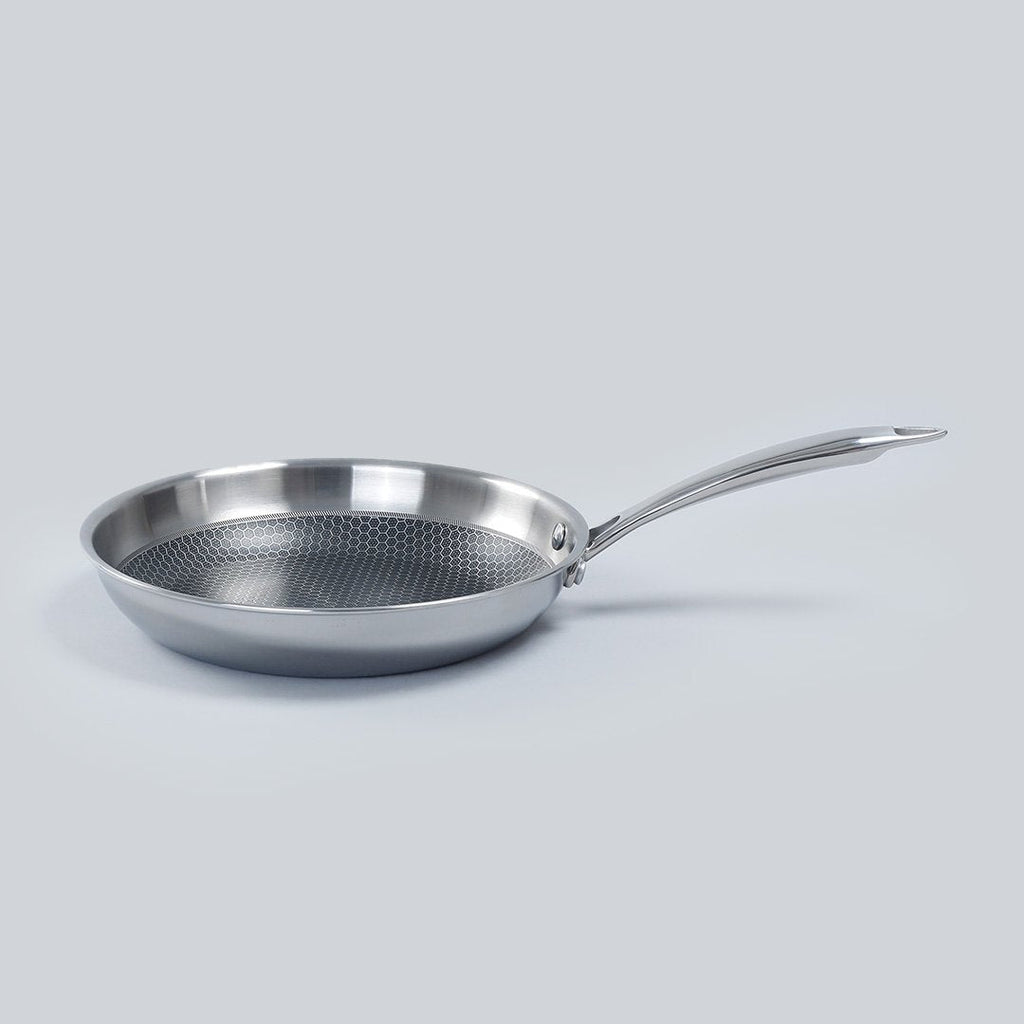 Stanton Nonstick Coated Tri-Ply Stainless Steel | 24 cm Frying Pan | 1.2 L | 2.5 mm Thickness | Silver